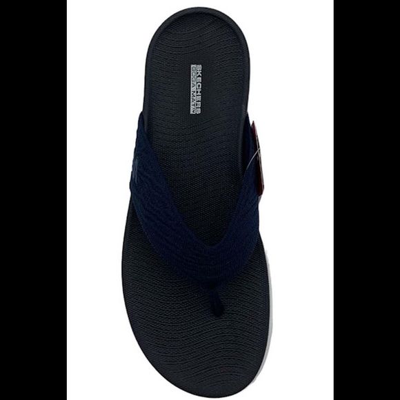 Skechers GOwalk Flex Arch Fit Vegan Washbl. Knit Sandals Splendor Navy - Medium - Picture 2 of 3